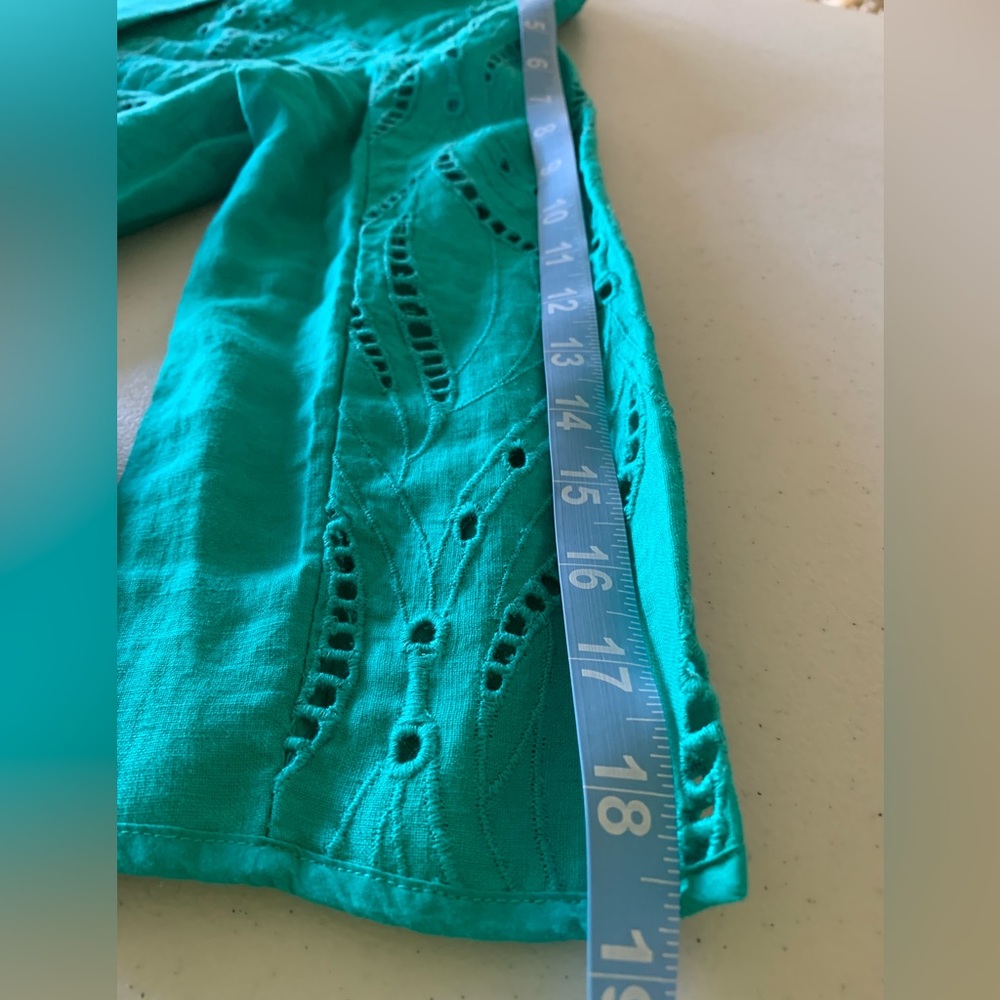 Chicos Eyelet Linen Jacket - Picture 8 of 15